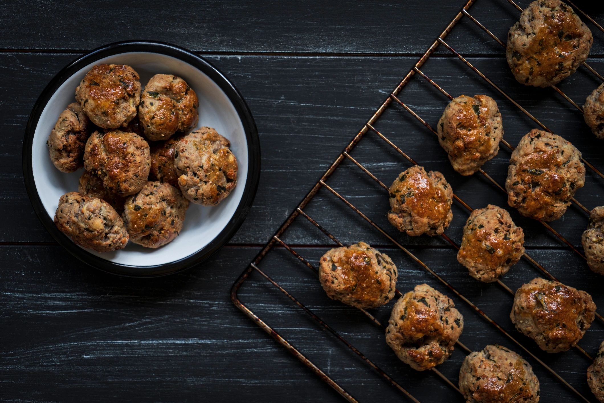 Rosemary Sea Salt Chickpea Bites artisan snack food photography